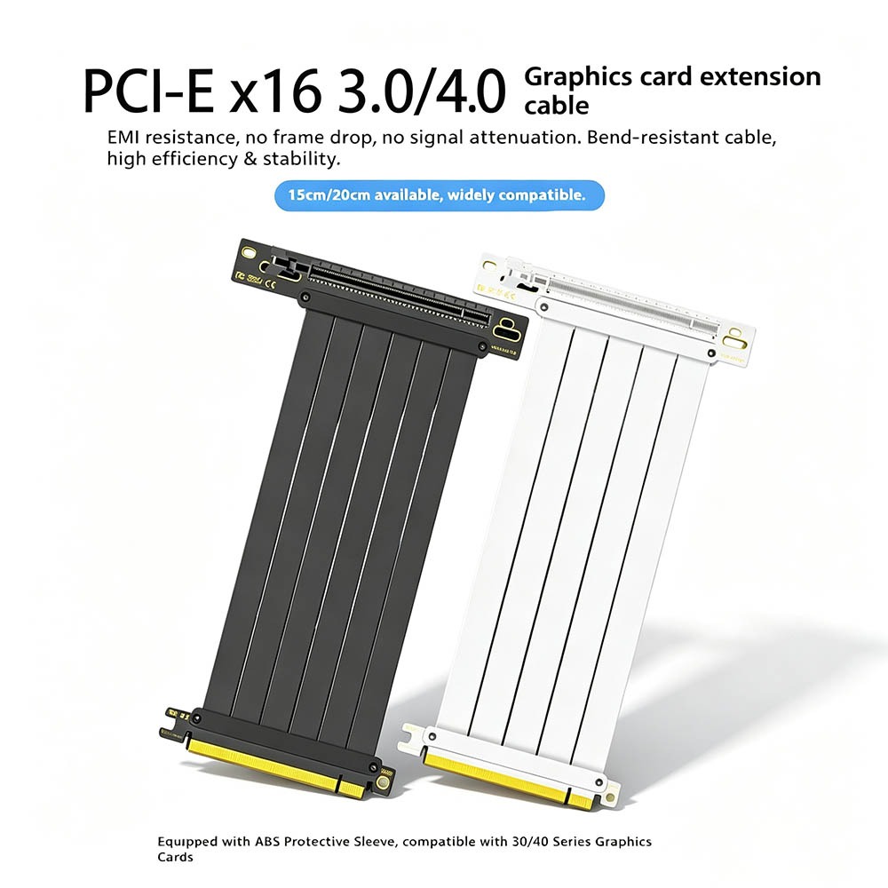 Pcie 4.0 X16 Riser Cable 90 Degree - PCI‑E 4.0/3.0 X16 GPU 라이저 케이블
