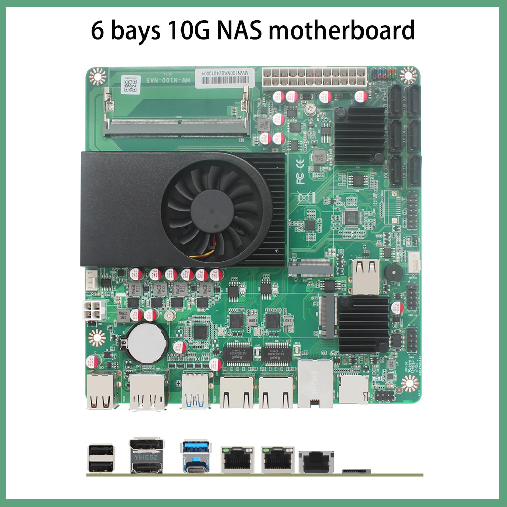 Nas Motherboard N100 6 Sata - N100/i3-N305 6베이 10G NAS 메인보드 DDR5