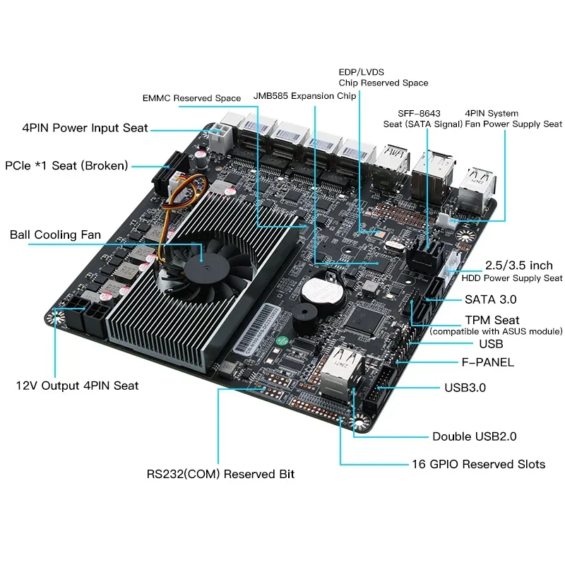 N100 NAS 마더보드 2xM.2 NVMe 4x I2 - Nas Motherboard N100 6 Sata 리뷰 및 가격