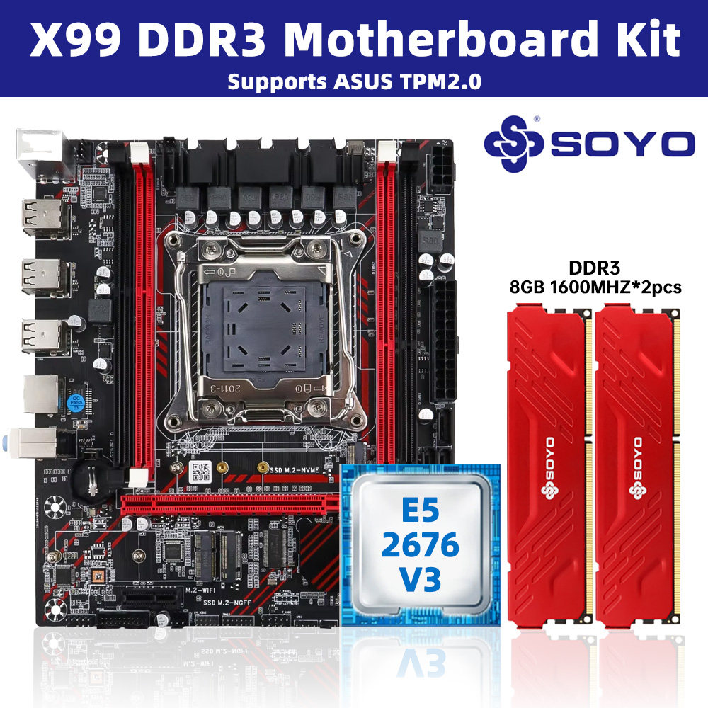 SOYO X99 마더보드 세트 키트(인텔 LGA2011 - X99 Dual Cpu Motherboard Combo 리뷰 및 가격