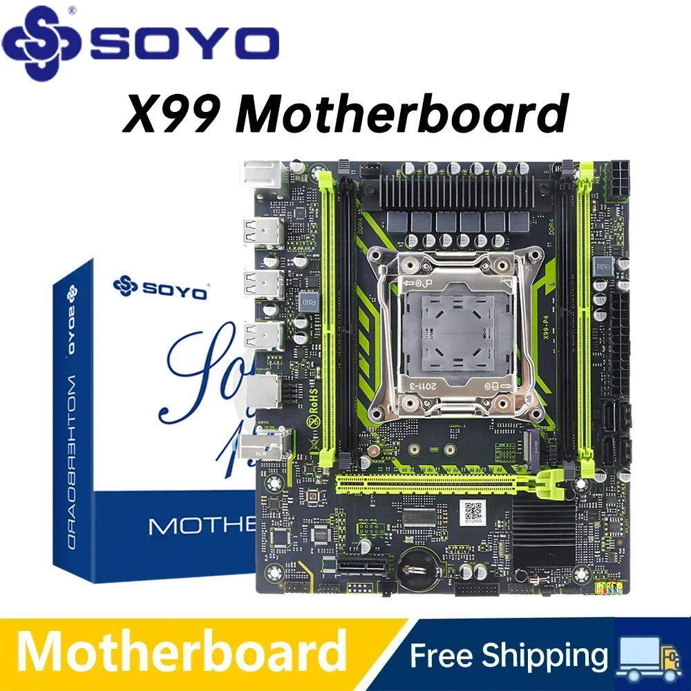 SOYO X99 게임용 마더보드 USB3.0 M.2 N - X99 Dual Cpu Motherboard Combo 리뷰 및 가격